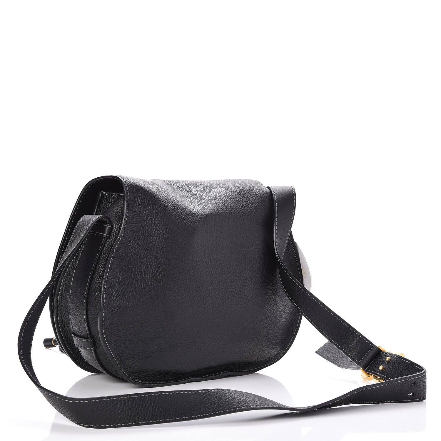 Chloe Calfskin Medium Marcie Round Crossbody Bag Black 3 of 8