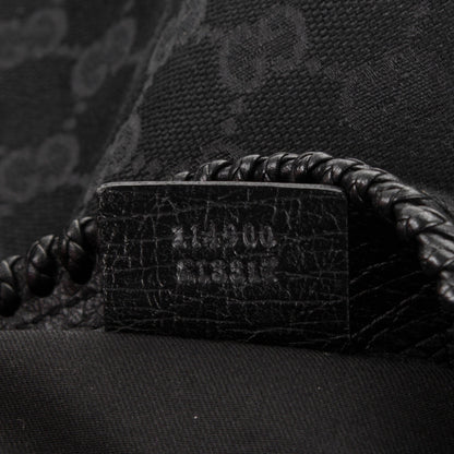 Gucci Monogram Large Horsebit Chain Hobo Black 7 of 7
