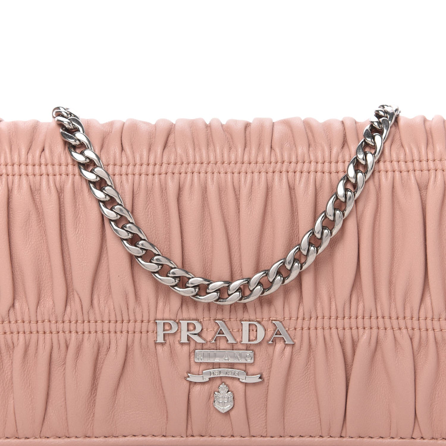 Prada Nappa Gaufre Wallet On Chain Orchidea 10 of 10