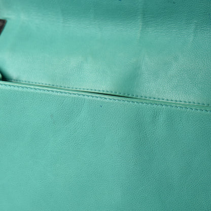 Chanel Calfskin Quilted Large Boy Flap Green 13 of 23