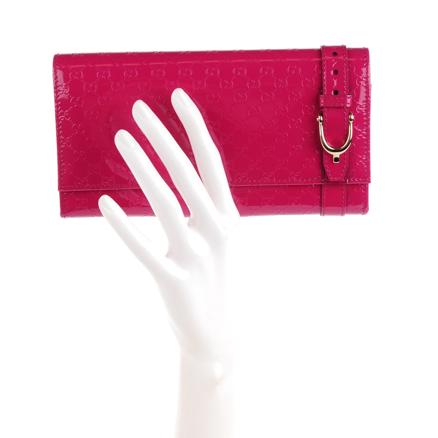 Gucci Patent Microguccissima Nice Wallet Bright Bouganville 2 of 7