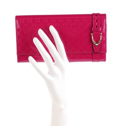 Gucci Patent Microguccissima Nice Wallet Bright Bouganville 2 of 7