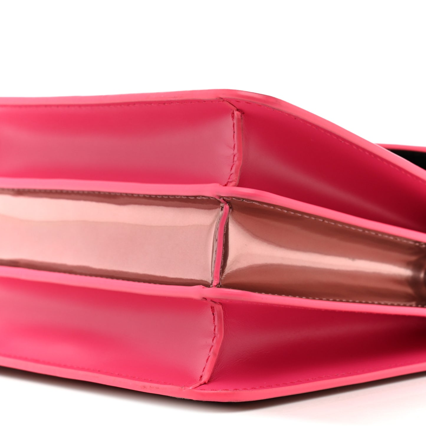 Metallic Calfskin Serpenti Forever Top Handle Pink