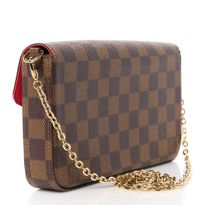 Louis Vuitton Damier Ebene Pochette Felicie Chain Wallet 4 of 17