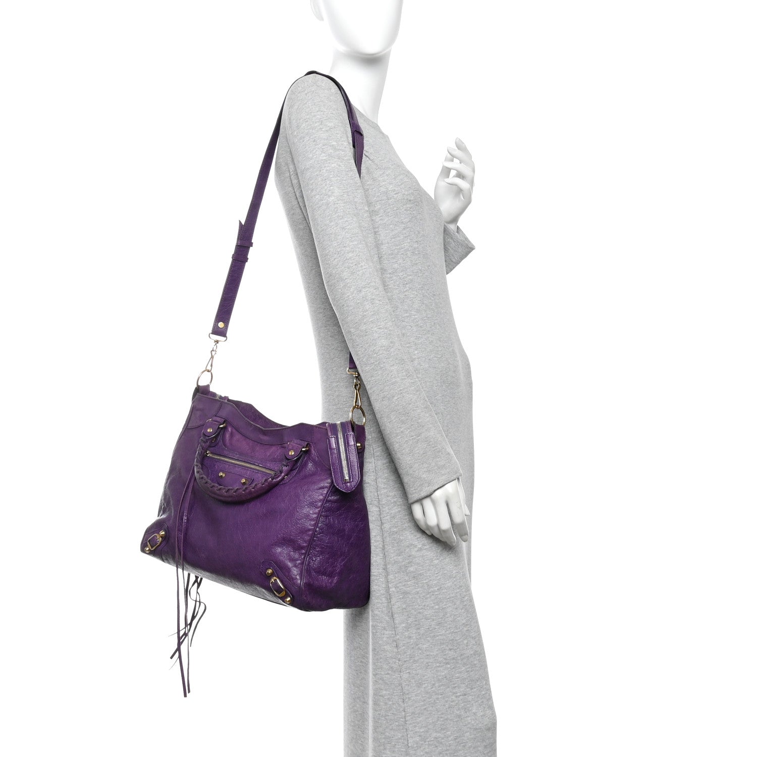 Balenciaga Agneau Classic Gold Hardware Velo Dark Violet 3 of 15