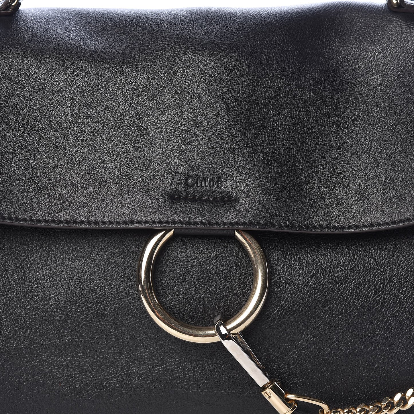 Calfskin Medium Faye Day Shoulder Bag Black