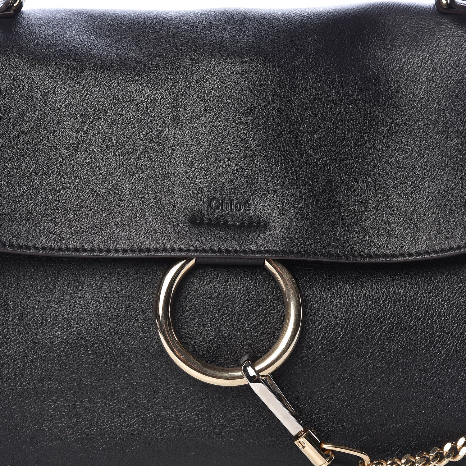 Chloe Calfskin Medium Faye Day Shoulder Bag Black 8 of 10