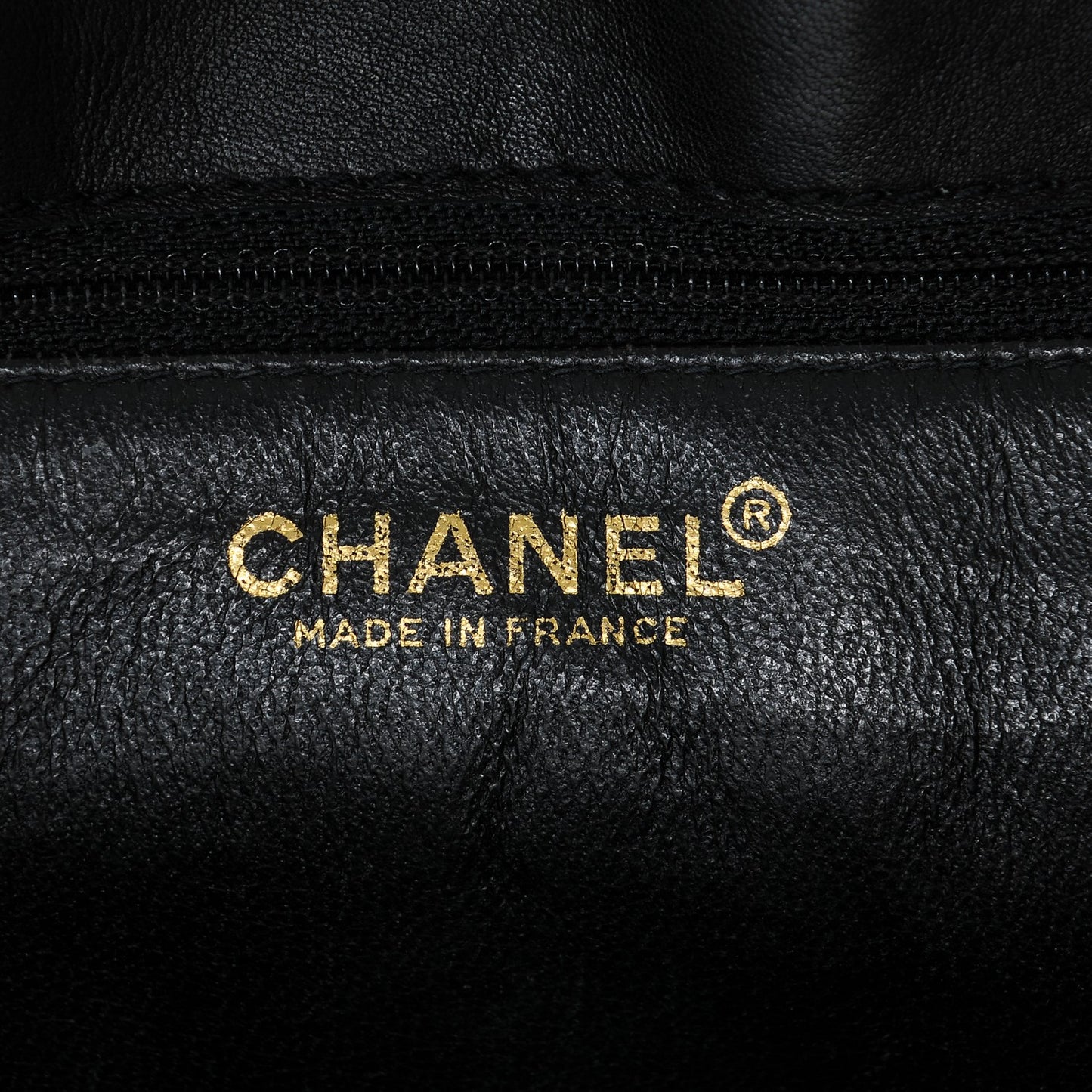Lambskin Square Stitched Tote Black
