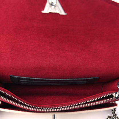 Louis Vuitton Calfskin My Lockme Chain Pochette Lie De Vin Etain Creme 9 of 14