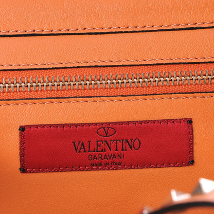 Valentino Garavani Vitello Small Rockstud Tote Orange 7 of 13