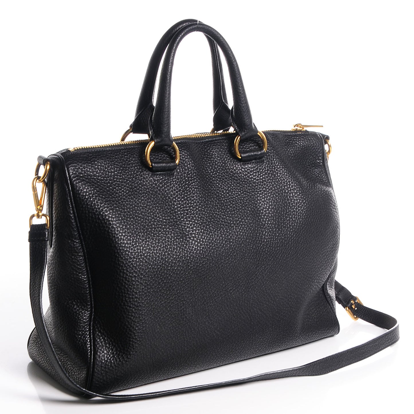 Vitello Daino Shoulder Bag Nero Black