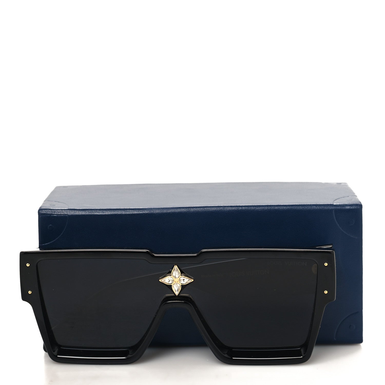 Louis Vuitton Acetate Swarovski Crystal Cyclone Sunglasses Z1578W Black 8 of 8