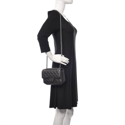 Chanel Metallic Sheepskin Quilted 2.55 Reissue Mini Flap Dark Silver 2 of 12