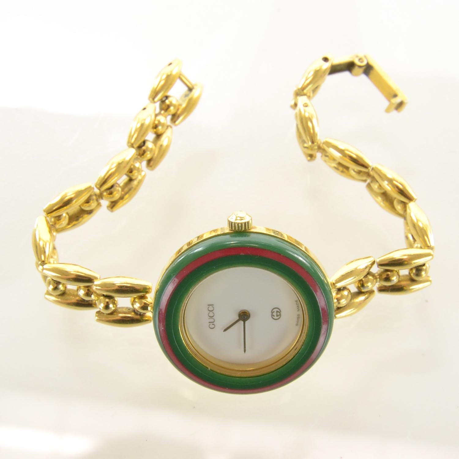 Gucci Stainless Steel 26mm Rice Link Interchangeable Bezel Quartz Watch 7 of 7