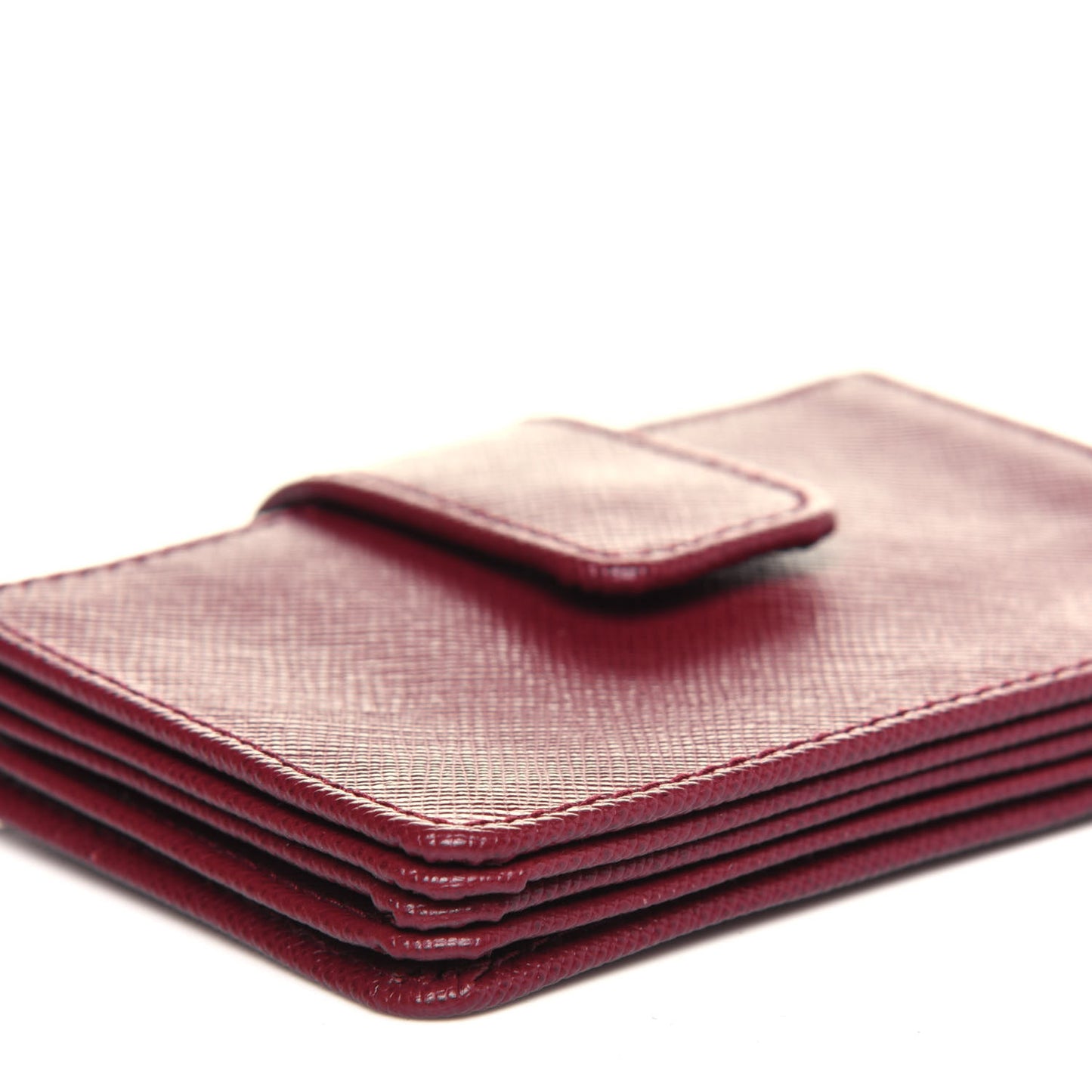 Saffiano Metal Accordion Card Case Cerise