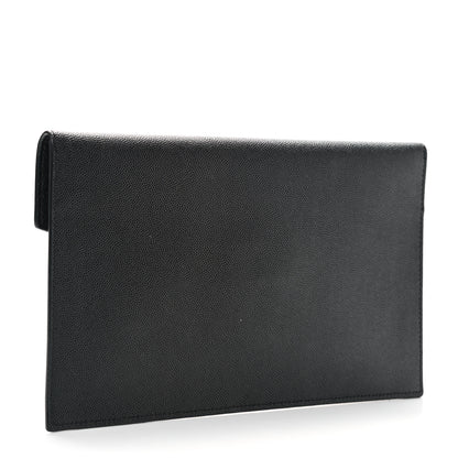 Saint Laurent Grain De Poudre Uptown Pouch Black 3 of 7