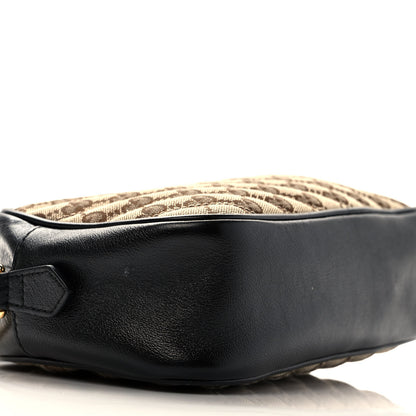 Gucci Monogram Matelasse Diagonal Small GG Marmont Chain Shoulder Bag Beige Black 8 of 12