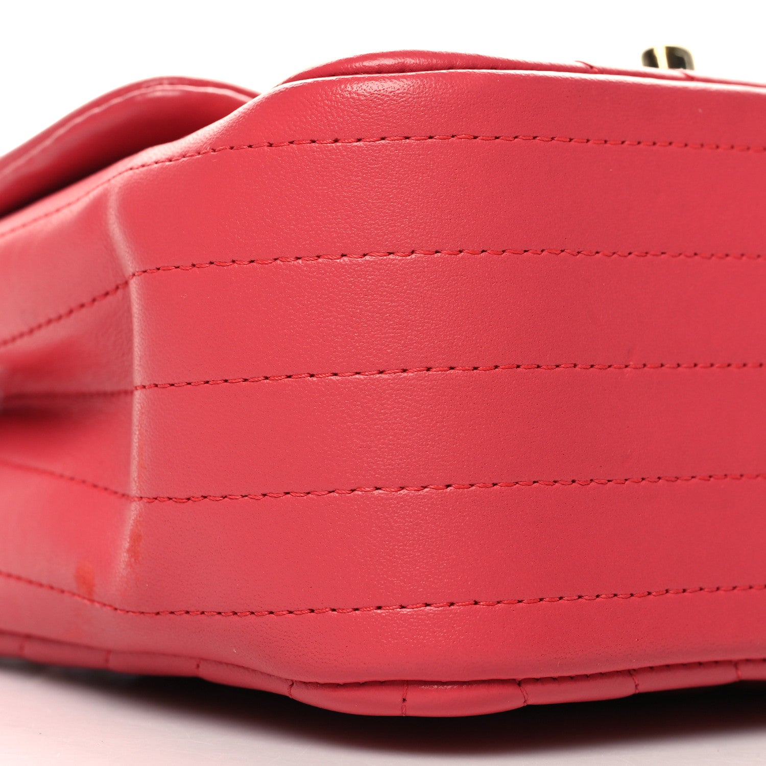 Chanel Lambskin Chevron Quilted Mini Square Flap Pink 9 of 10
