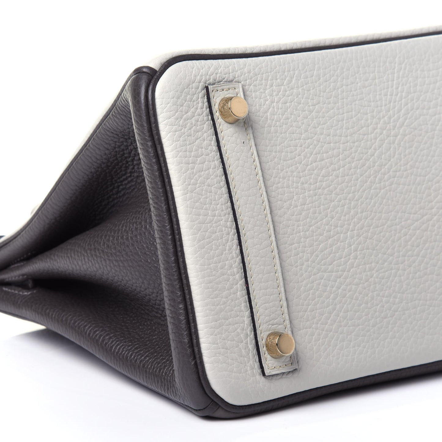 Taurillon Clemence Horseshoe Birkin 30 Gris Perle Etain Graphite