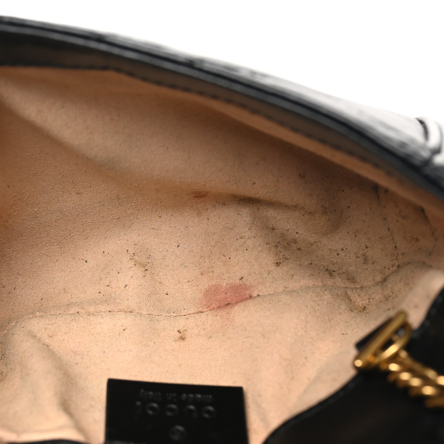 Gucci Calfskin Matelasse Super Mini GG Marmont Shoulder Bag Black 5 of 10