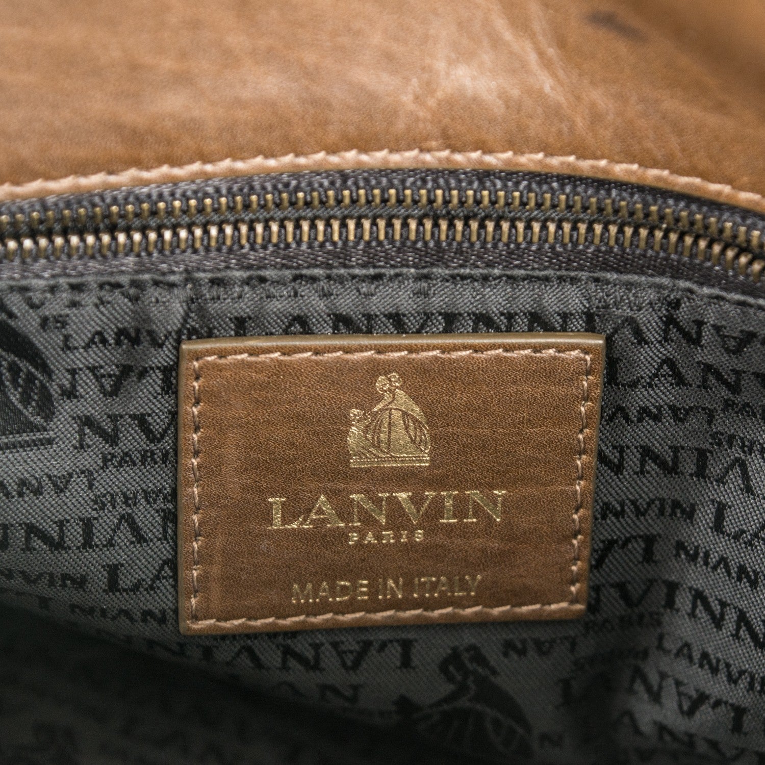Lanvin Natural Calfskin Medium Happy Brown Olive 6 of 6