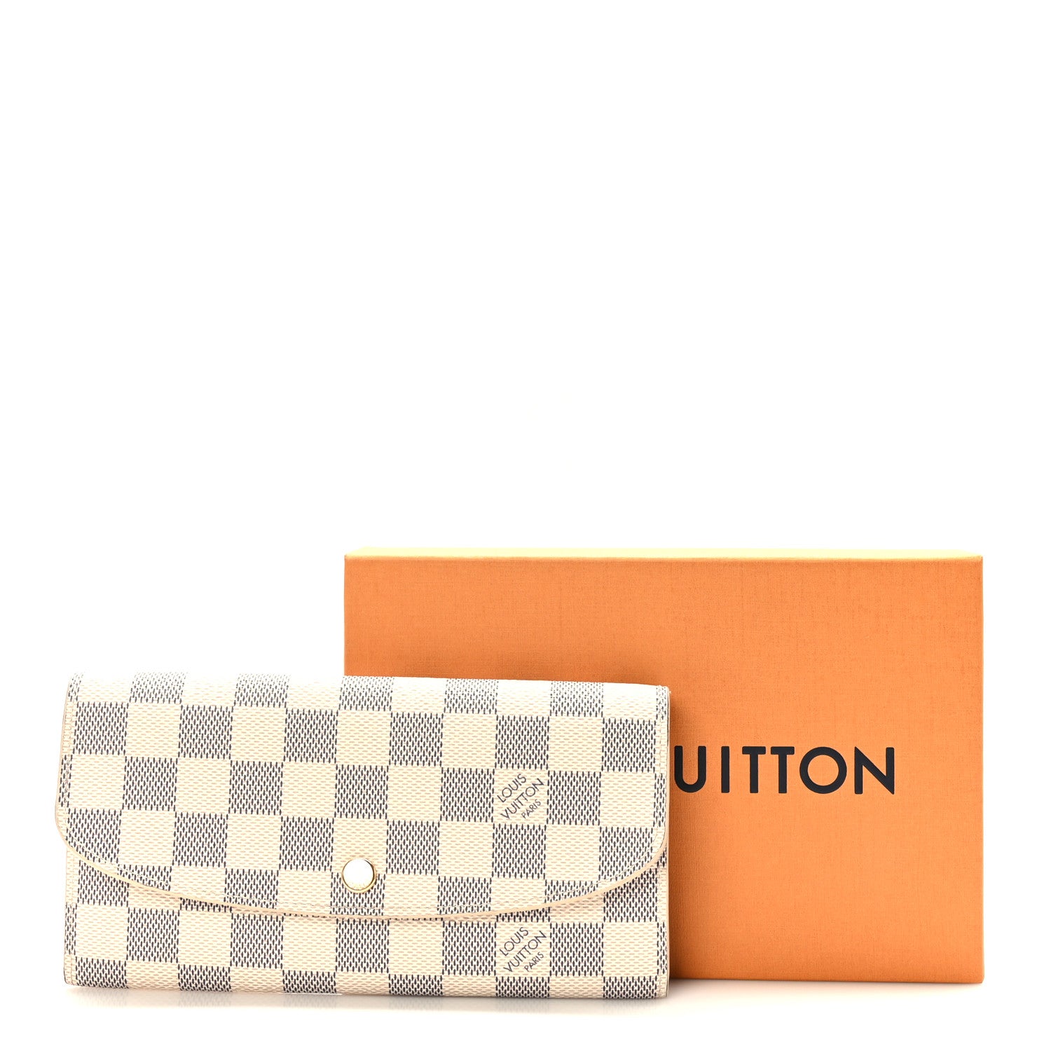 Louis Vuitton Damier Azur Emilie Wallet Rose Ballerine 7 of 7
