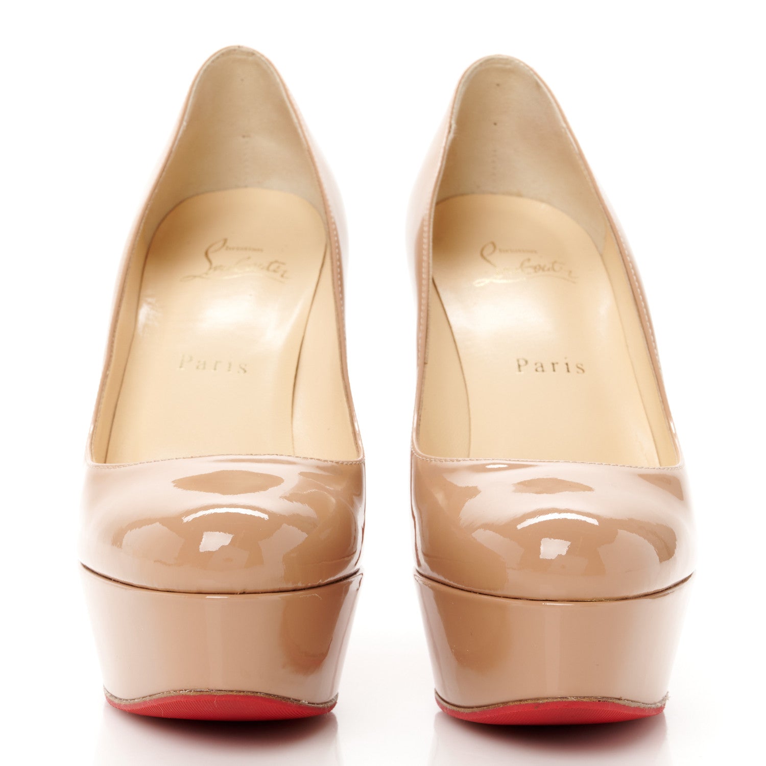 Christian Louboutin Patent Bianca 120 Pumps 36.5 Nude 2 of 7