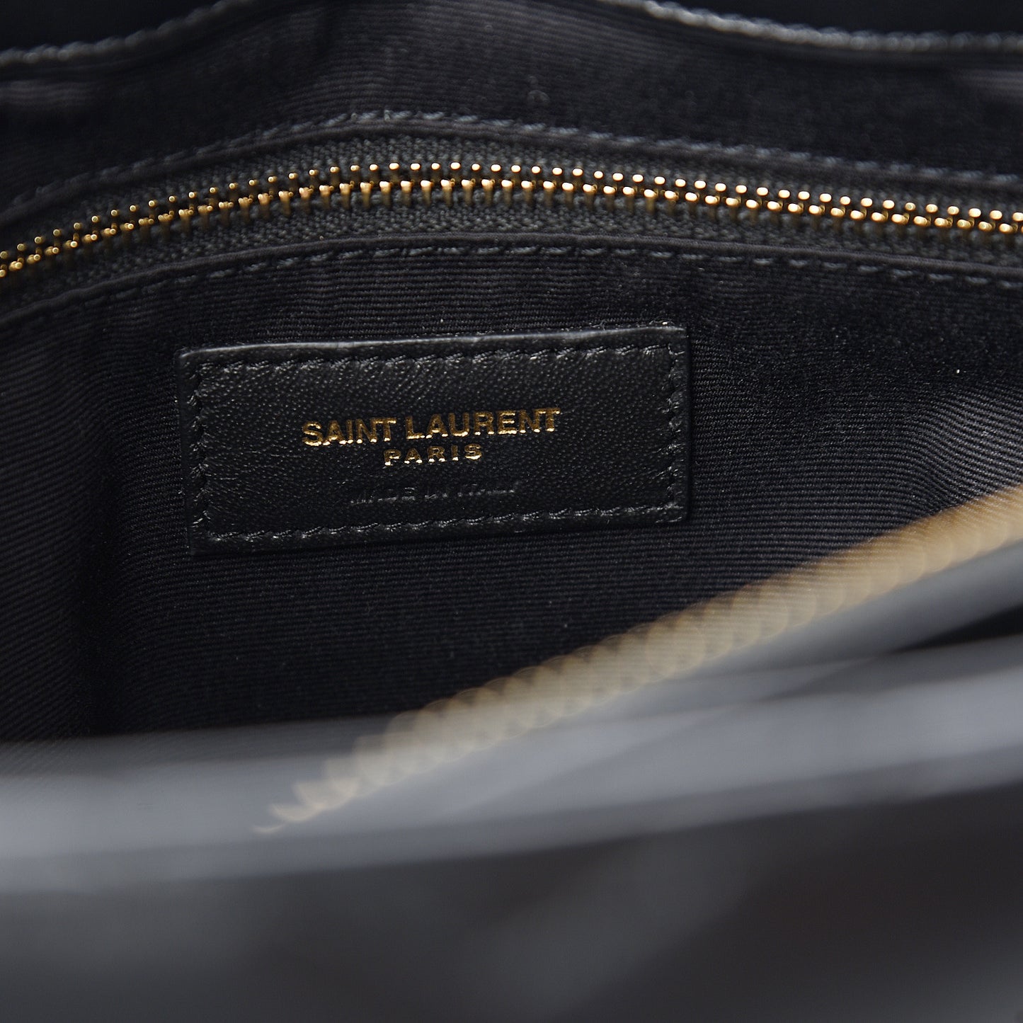 Calfskin Y Quilted Monogram Medium Loulou Chain Satchel Black