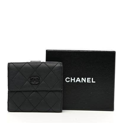 Chanel Lambskin Quilted Compact Flap Wallet Black 9 of 10