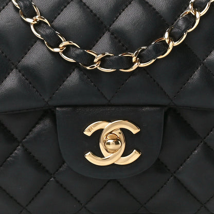 Chanel Lambskin Quilted East West Flap Black 9 of 11
