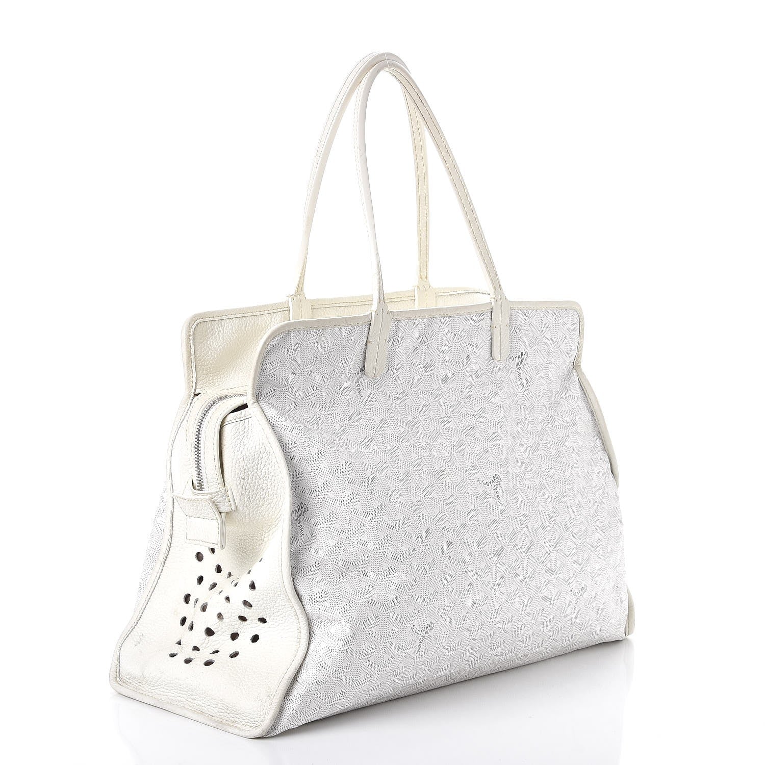 Goyard Goyardine Sac Hardy Pet Carrier PM White 3 of 16