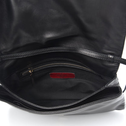 Valentino Garavani Nappa Rose Shoulder Bag Black 5 of 9