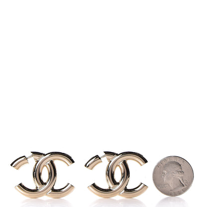 Chanel Metal CC Earrings Gold 2 of 5