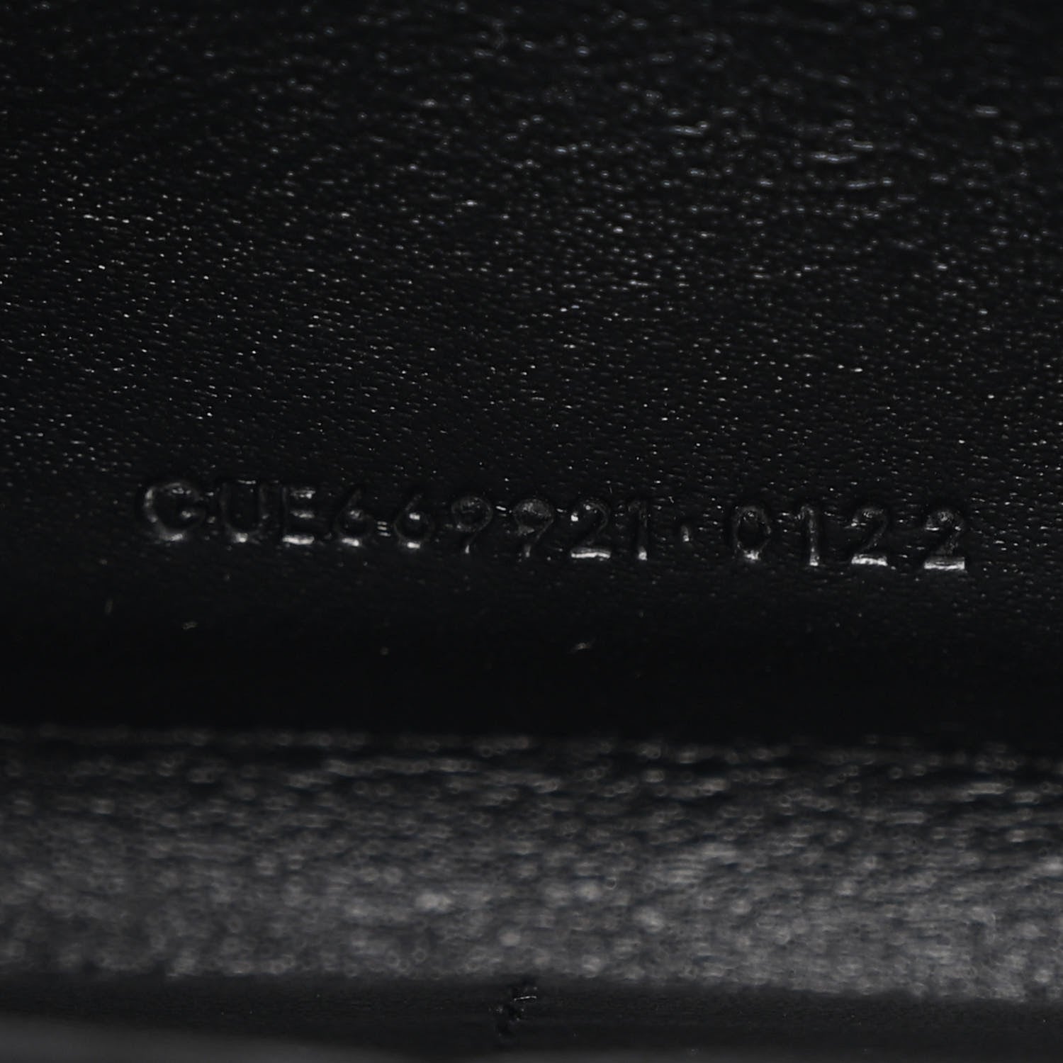 Saint Laurent Calfskin Crocodile Embossed Monogram Chain Wallet Black 9 of 12