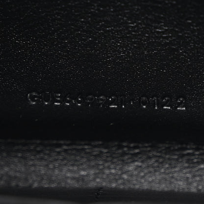 Saint Laurent Calfskin Crocodile Embossed Monogram Chain Wallet Black 9 of 12