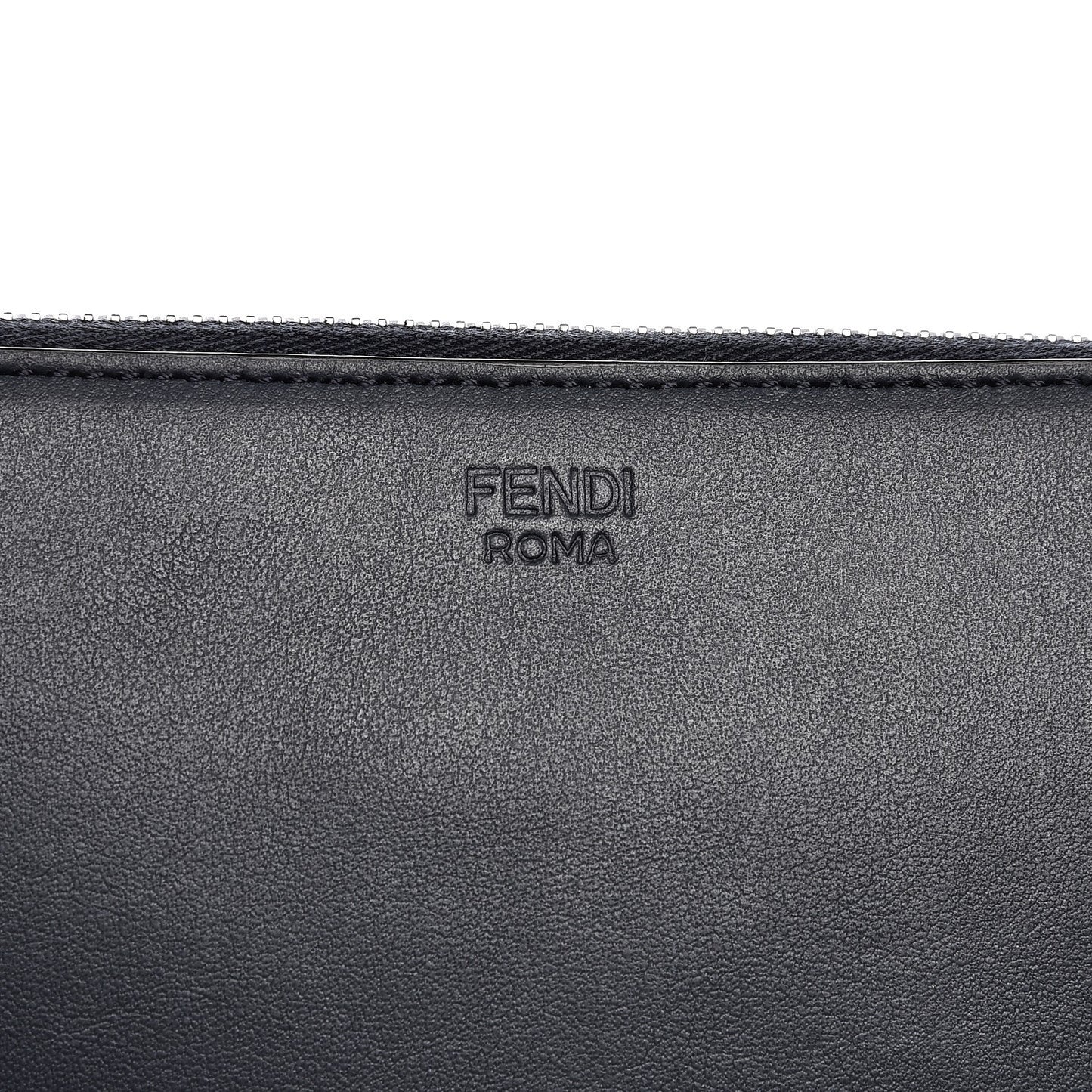Calfskin Vocabulary Inlaid Pouch Multicolor