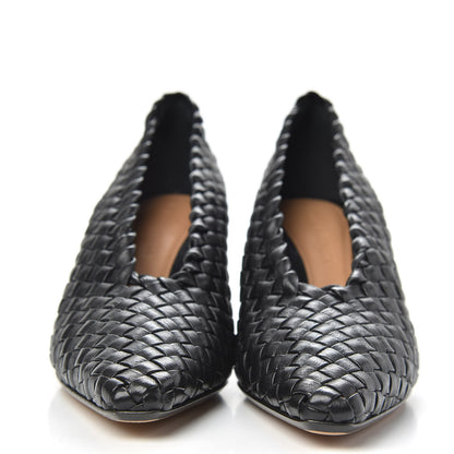 Bottega Veneta Nappa Intrecciato Almond Pumps 36 Black 2 of 11