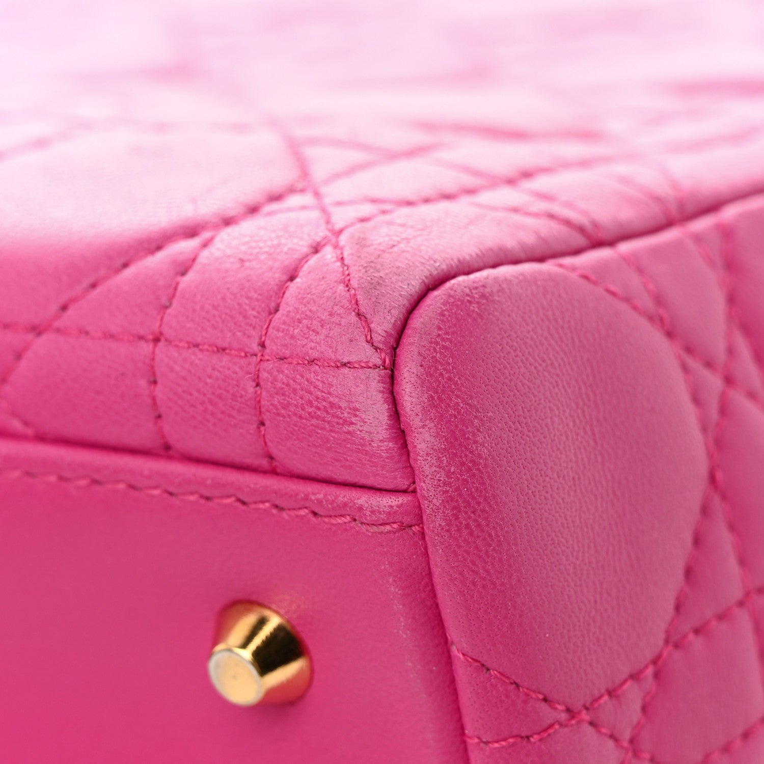 Christian Dior Lambskin Cannage Medium Lady Dior Pink 21 of 30