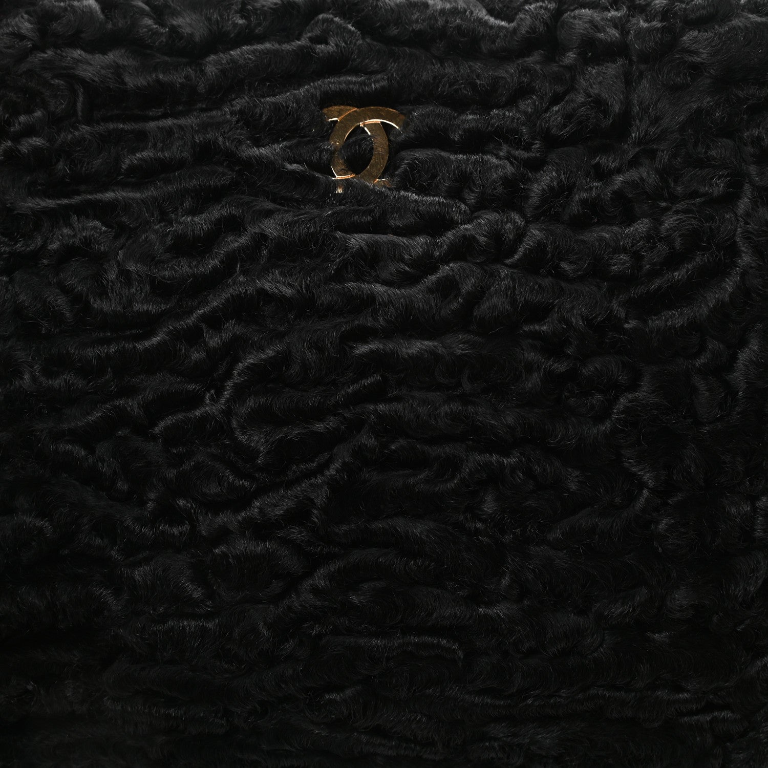 Chanel Persian Lamb Fur Shoulder Bag Black 7 of 9