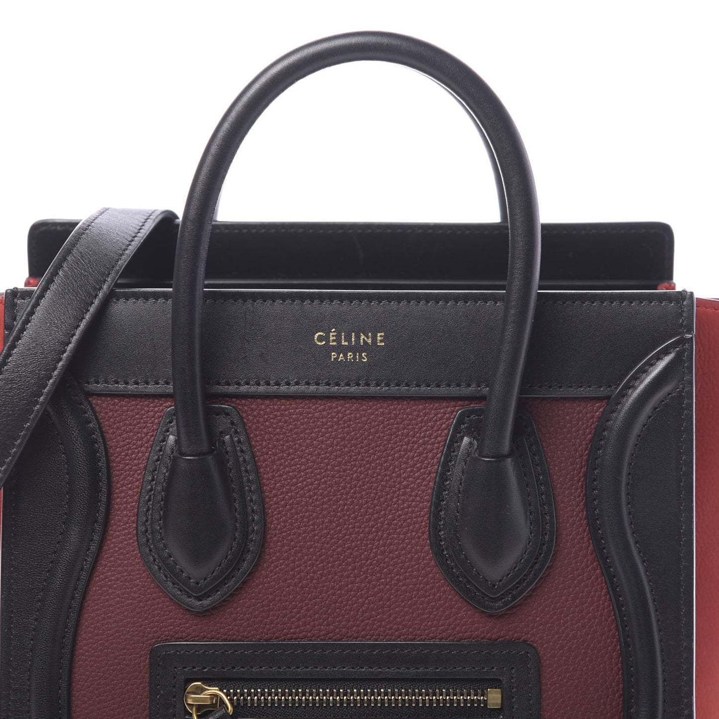 Drummed Calfskin Nubuck Nano Tri-Color Luggage