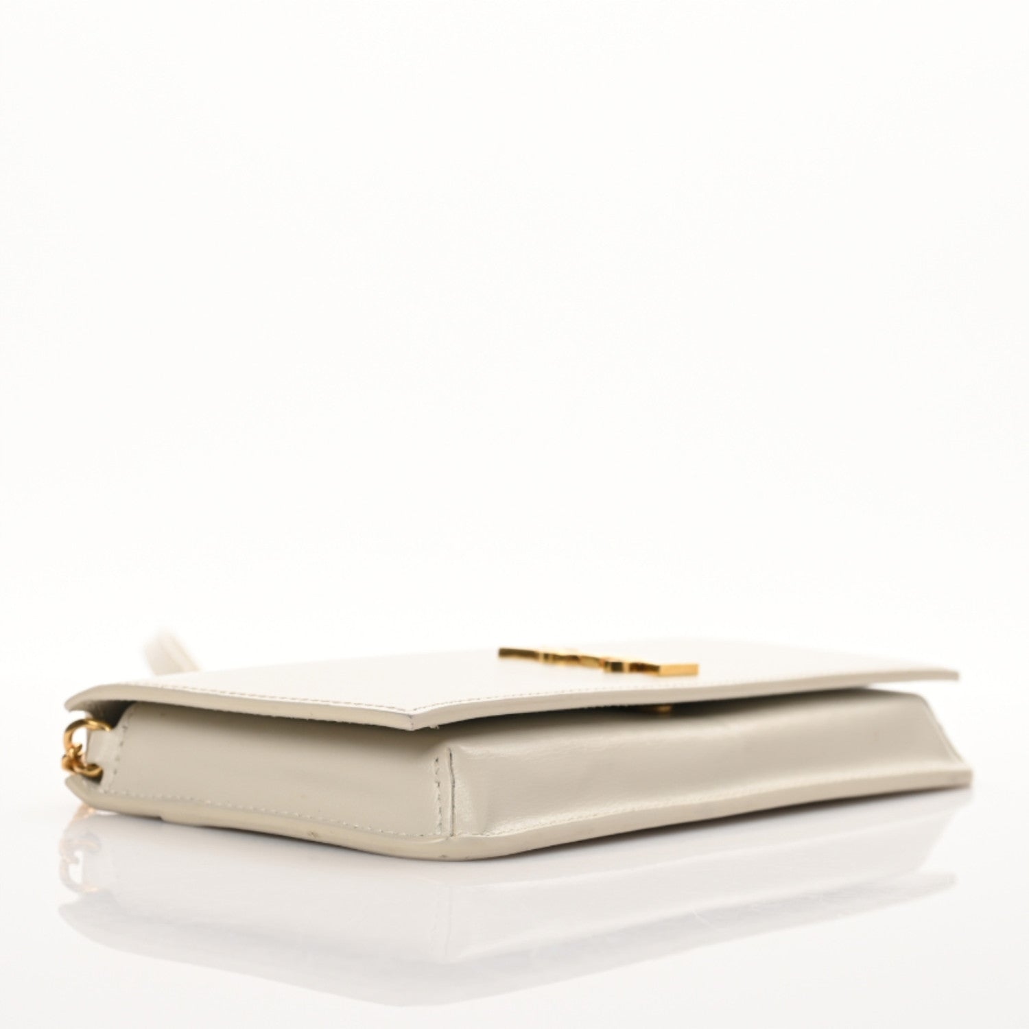 Saint Laurent Smooth Calfskin Monogram Phone Holder Crossbody Crema Soft 4 of 9