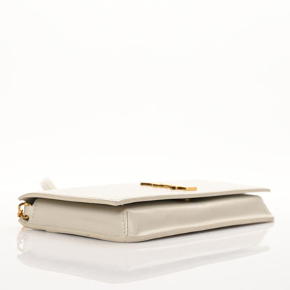 Saint Laurent Smooth Calfskin Monogram Phone Holder Crossbody Crema Soft 4 of 9
