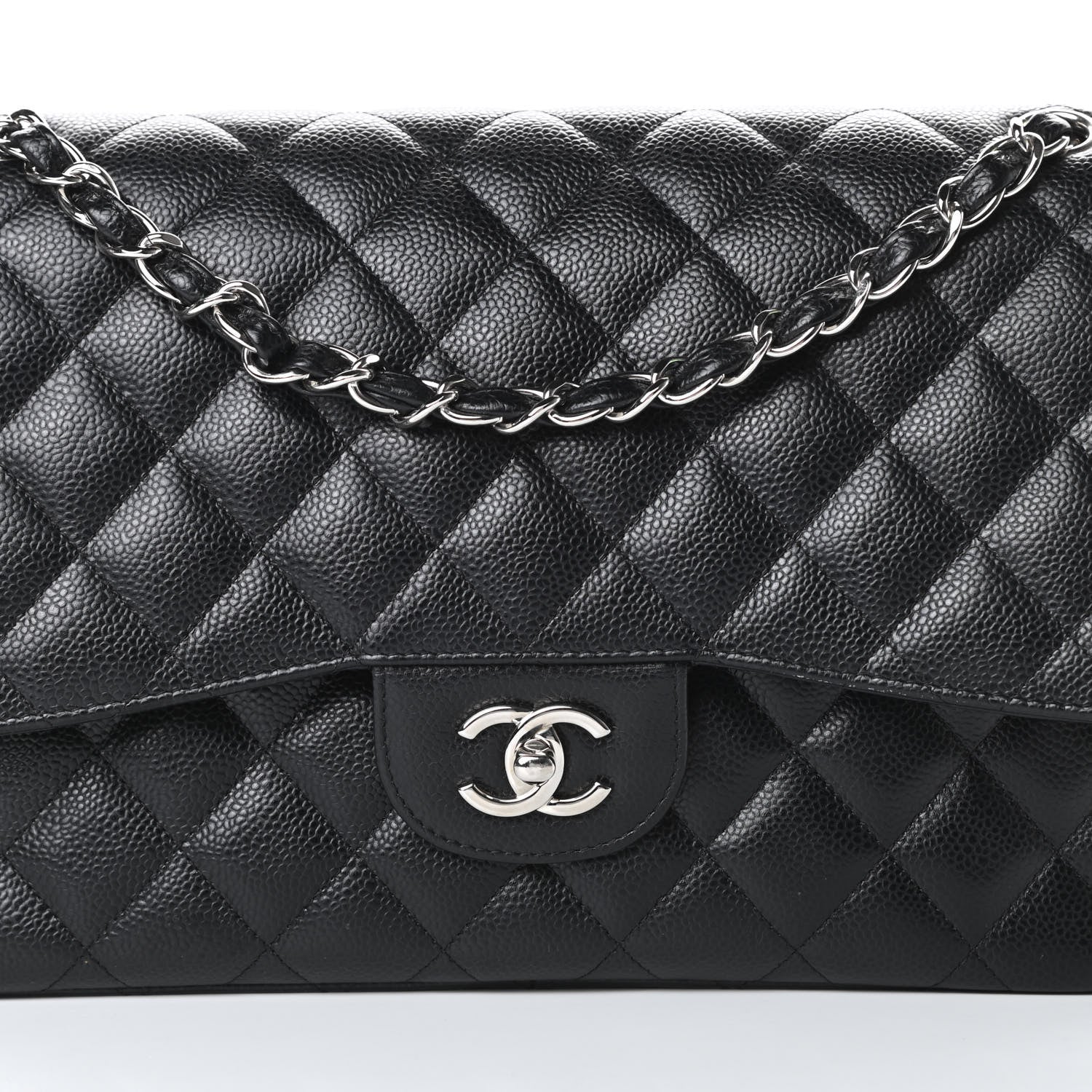 Chanel Caviar Quilted Jumbo Double Flap Black 8 of 16