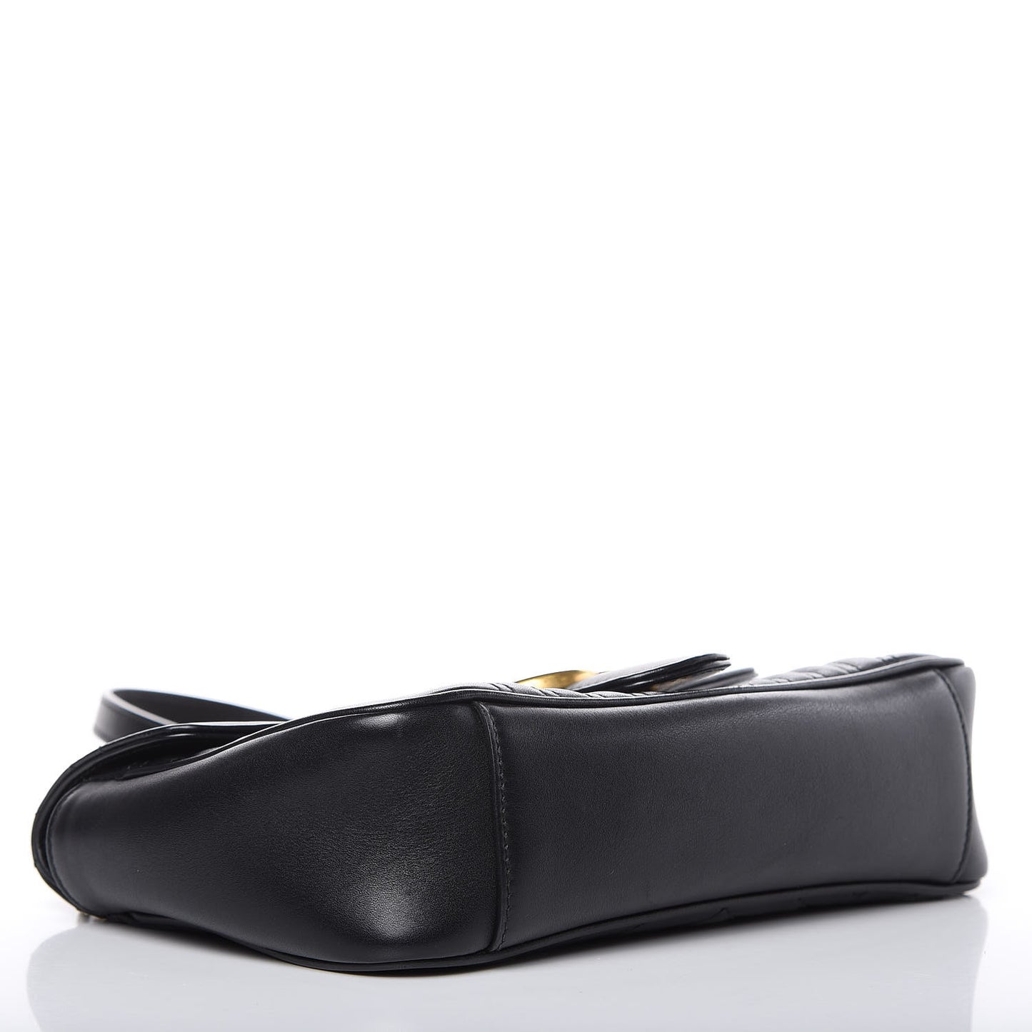 Calfskin Matelasse Small GG Marmont Shoulder Bag Black