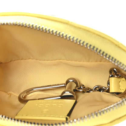 Gucci Calfskin Matelasse GG Marmont Key Pouch Banana 5 of 8