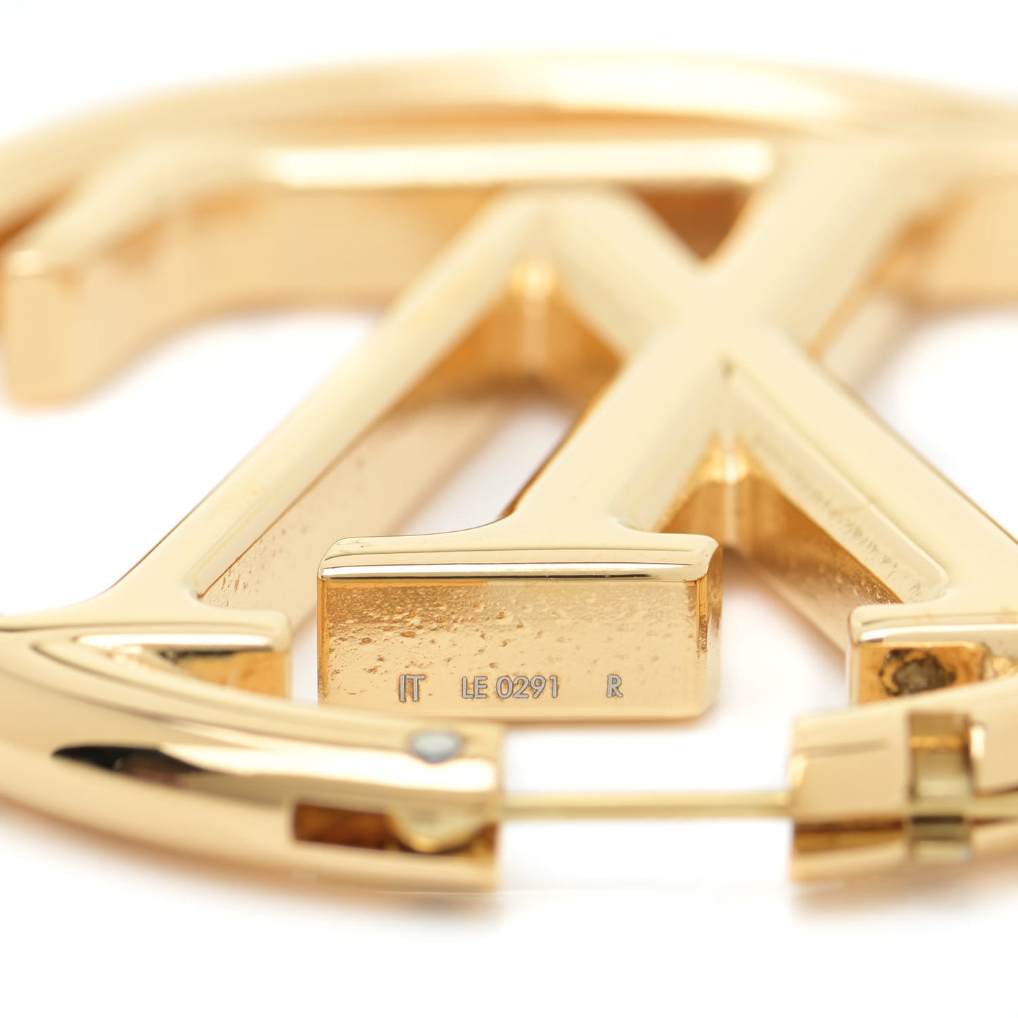 Metal Louise Hoop Earrings Gold