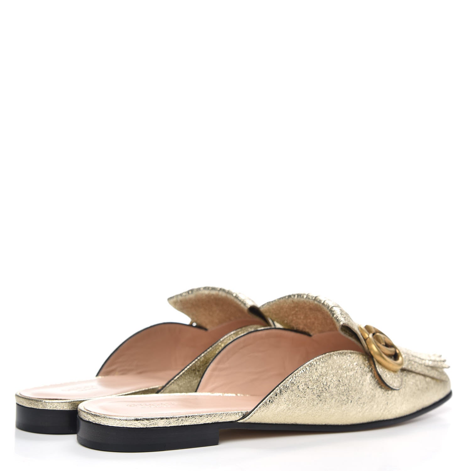 Gucci Galassia Womens GG Marmont Fringe Slippers 42 Platino 4 of 8