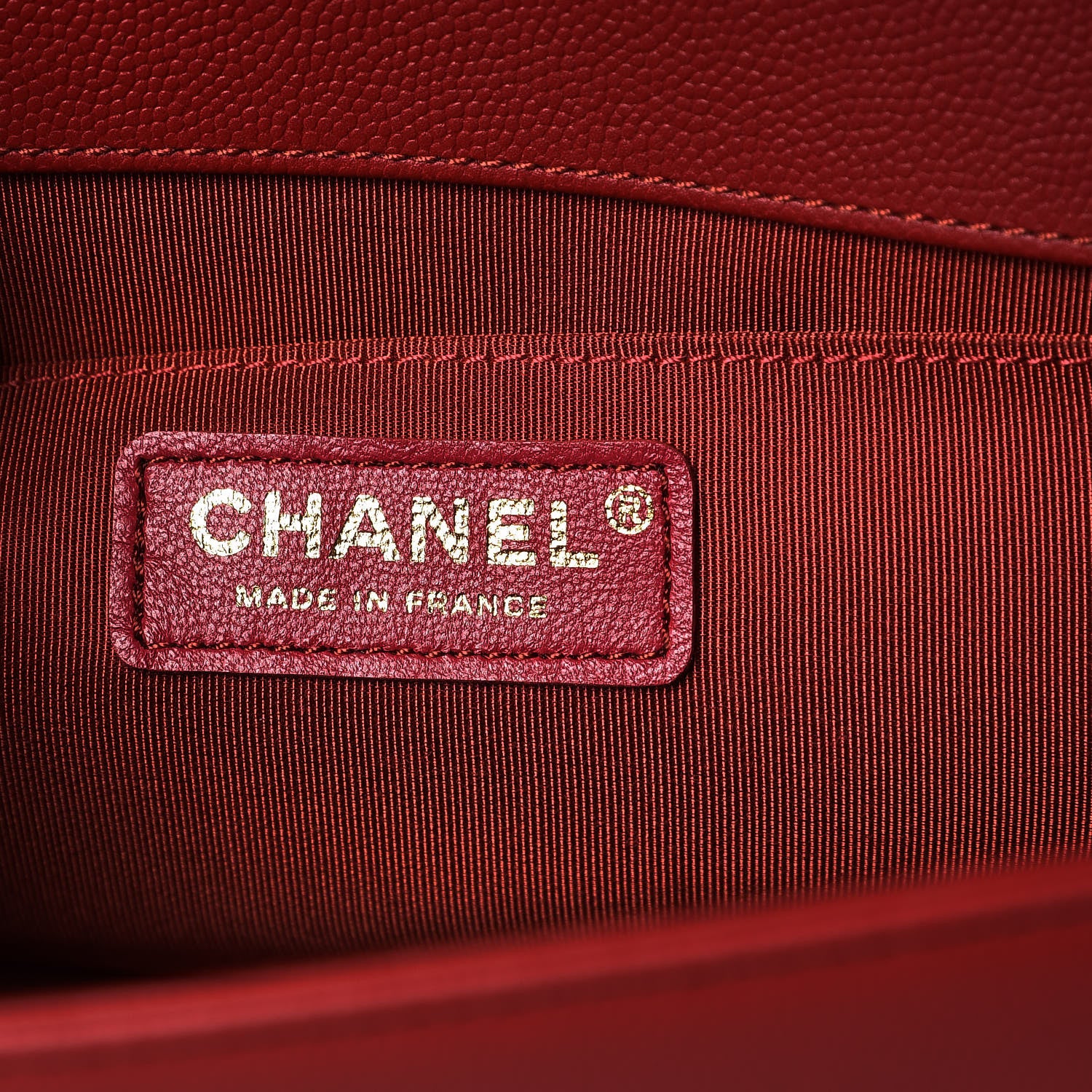 Chanel Caviar Quilted Medium Boy Flap Red 6 of 8