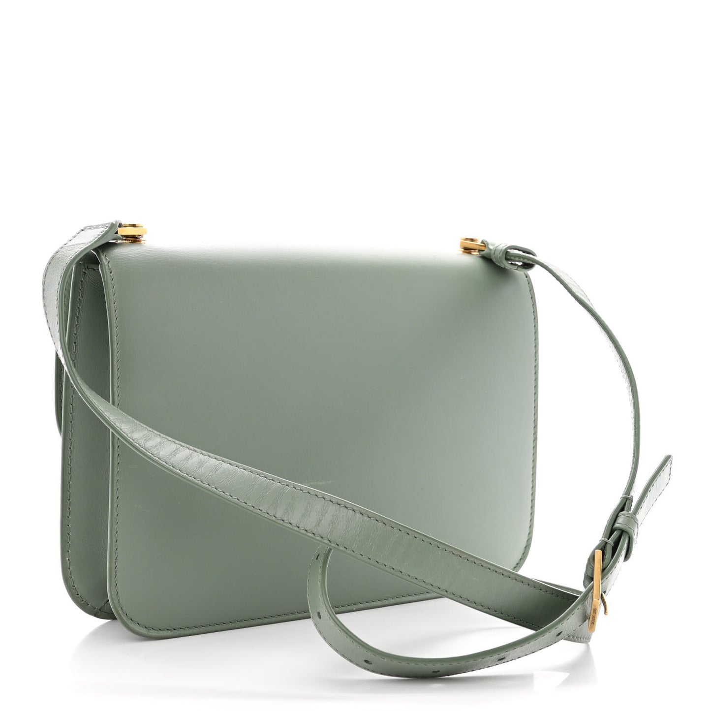 Smooth Calfskin Carre Satchel Vert Opaline
