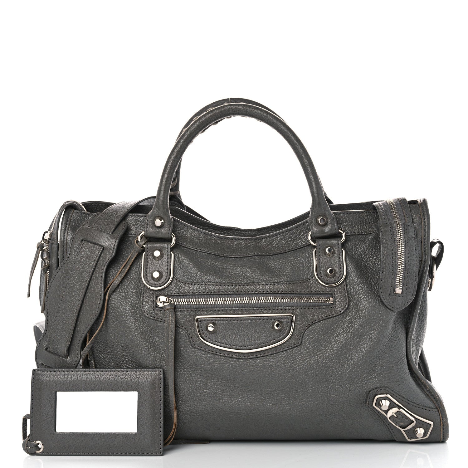 Balenciaga Chevre Silver Metallic Edge Hardware City Gris Acier 3 of 16